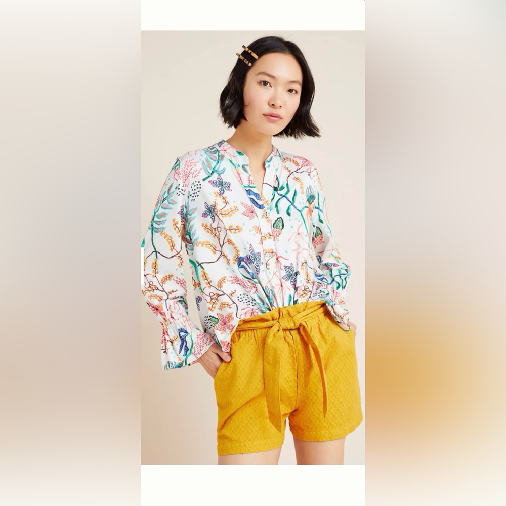 Aldomartins Anthropologie Cadiz Top Blouse Shirt Women’s size Small Soft!